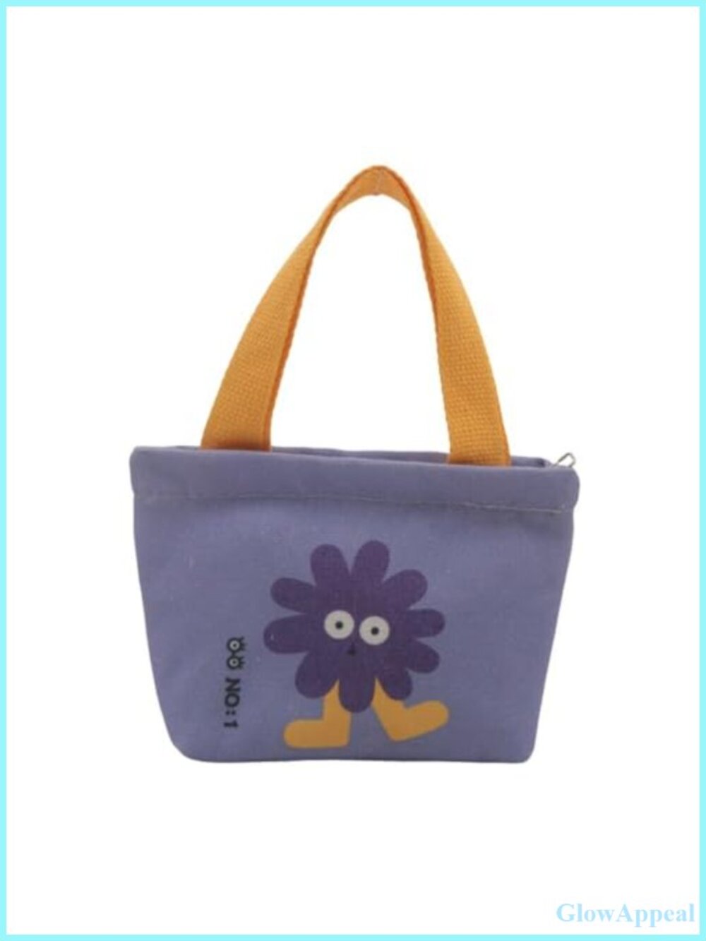 Mini Canvas Tote Bag for Earphone Storage Cartoon Korean Style Small Bag